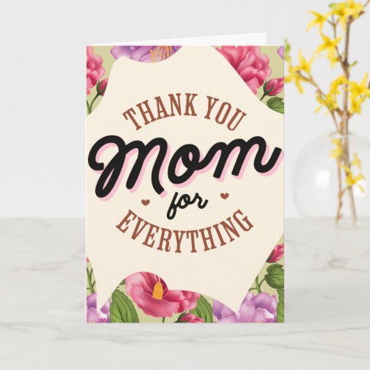 母の日のあいさつを全部お母さんにありがとう カード (黄色い花)