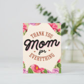 母の日のあいさつを全部お母さんにありがとう ポストカード (スタンド正面)