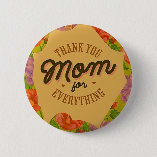 母の日のあいさつを全部お母さんにありがとう 缶バッジ (正面)