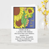 母の日のおじいちゃんグリーティングカード カード (黄色い花)