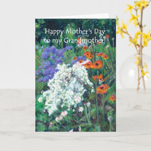 母の日のおばあさまの日のカード – サマーガーデン カード (黄色い花)