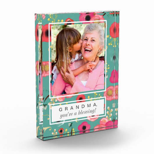 母の日のおばあちゃんのために。カスタム フォトブロック (左)