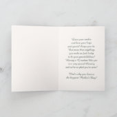 母の日のおばあちゃんのために。フォトカカスタムード カード (内部)