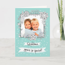 母の日のおばあちゃんのために。フォトカカスタムード カード