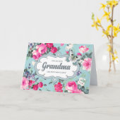 母の日のおばあちゃんのために。ヴィンテージバラ カード (黄色い花)