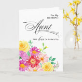 母の日のおばさんにごっこ花 カード (黄色い花)