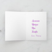 母の日のおばさんの言葉おもしろい カード (内部)