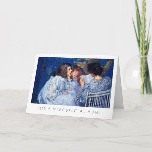 母の日のおばさんへのファインアート挨拶 カード (正面)