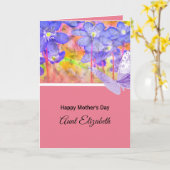 母の日のおばさんグリーティングカード カード (黄色い花)