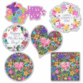 母の日のお母さんのための花 シール (正面)