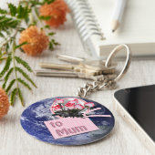 母の日のお母さんのバラ キーホルダー (側面)