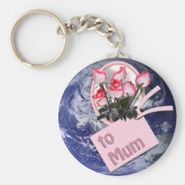 母の日のお母さんのバラ キーホルダー