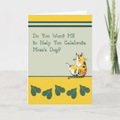 母の日のお母さんの猫用カード サンキューカード (正面)