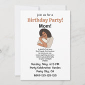 母の日のお祝いに Mom Mommy Mother 招待状 (正面)