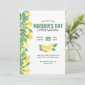 母の日のお祝い　オレンジのレモン招待状 招待状 (スタンド正面)