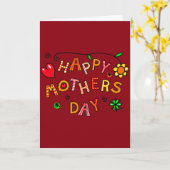 母の日のお祝い カード (黄色い花)