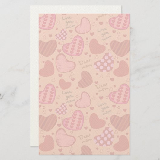 母の日のお祝い 便箋 (正面/裏面)