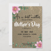 母の日のお祝い 招待状 (正面)