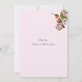 母の日のお茶の水の色ティーポットとティーカップ 招待状 (裏面)