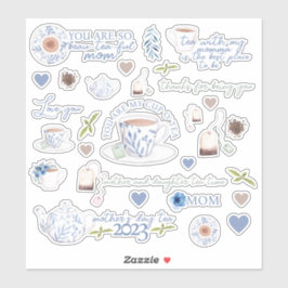 母の日のお茶ビニールのシール シール