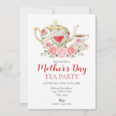 母の日のお茶会招待状 招待状 (正面)