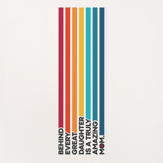 母の日のかわいいデザイン表現文字 ヨガマット (正面)