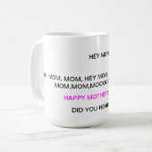 母の日のこっけいなマグ コーヒーマグカップ (正面左)