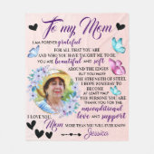 母の日のことわざと引用文 フリースブランケット (正面)