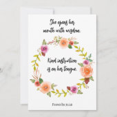母の日のことわざ 聖書 花 水彩 シーズンカード (正面)