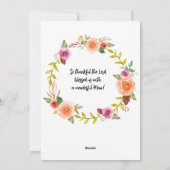 母の日のことわざ 聖書 花 水彩 シーズンカード (裏面)