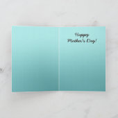 母の日のためにアクアに花瓶で花束 カード (内部)