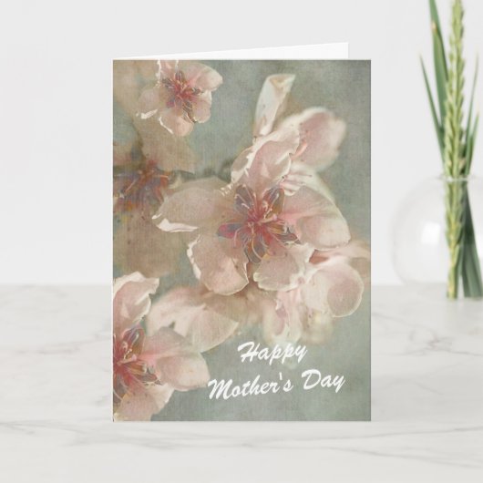 母の日のためにピンクの花を カード (正面)