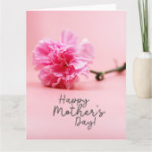 母の日のためにママにピンクのカーネーションの花 カード (正面)