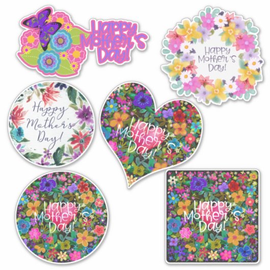 母の日のためにママに花を シール (正面)