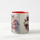 母の日のためにミイラを愛する ツートーンマグカップ (中央)