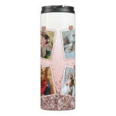 母の日のためのギフト写真コラージュバラ金ゴールド タンブラー (裏面)