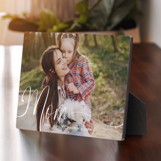 母の日のためのギフトMother's Day Full Photo Mum Script フォトプラーク