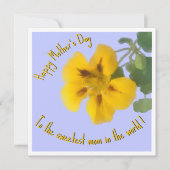 母の日のためのナスタチウムの花 カード (正面)
