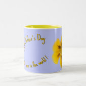 母の日のためのナスタチウムの花 ツートーンマグカップ (中央)