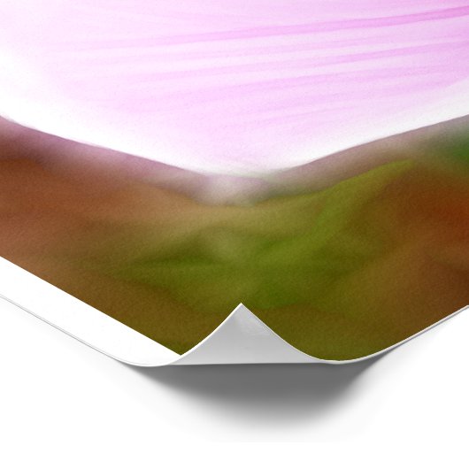 母の日のためのピンクのケシ ポスター (角)