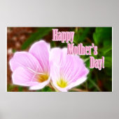 母の日のためのピンクのケシ ポスター (正面)