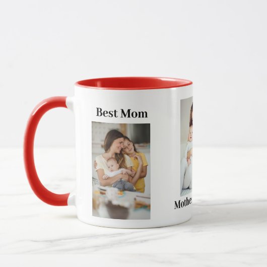 母の日のためのフォトマグカップと文字 マグカップ (左)