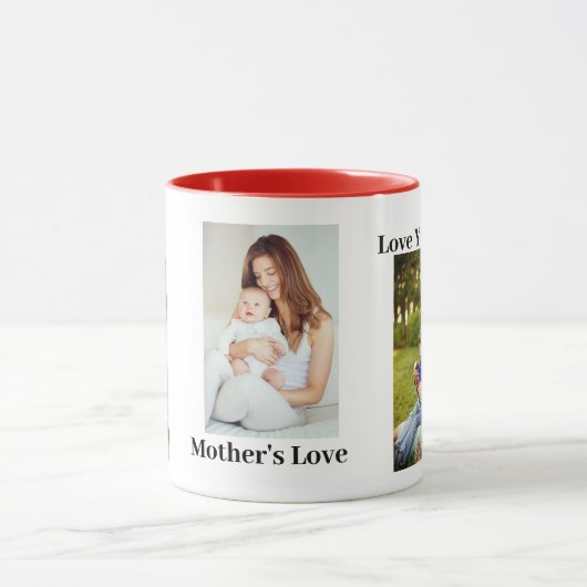 母の日のためのフォトマグカップと文字 マグカップ (中央)