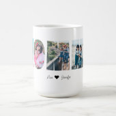 母の日のためのママの写真コラージュのマグカップ コーヒーマグカップ (中央)