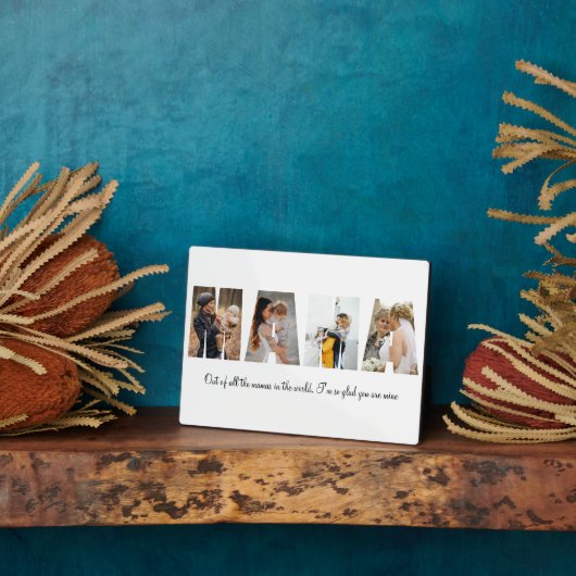 母の日のためのママ写真コラージュのプラーク フォトプラーク (側面)