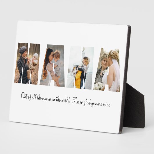 母の日のためのママ写真コラージュのプラーク フォトプラーク (側面)