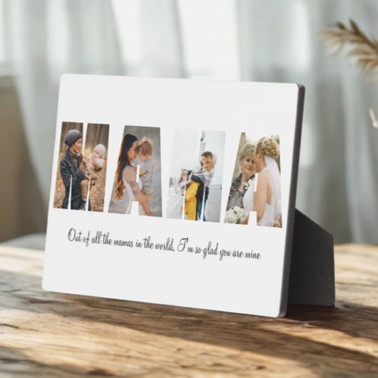 母の日のためのママ写真コラージュのプラーク フォトプラーク