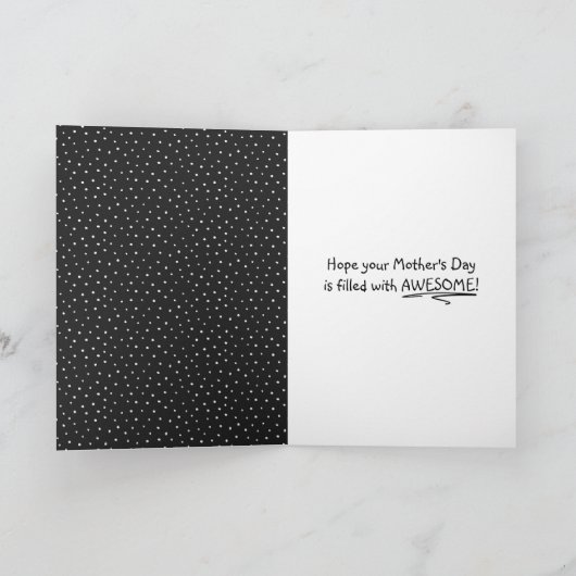 母の日のための棒人間女子 カード (内部)