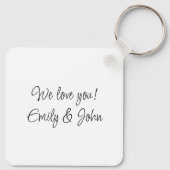 母の日のための母の写真キーチェーン キーホルダー (裏面)