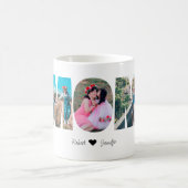 母の日のための母の写真コラージュのマグカップ コーヒーマグカップ (中央)
